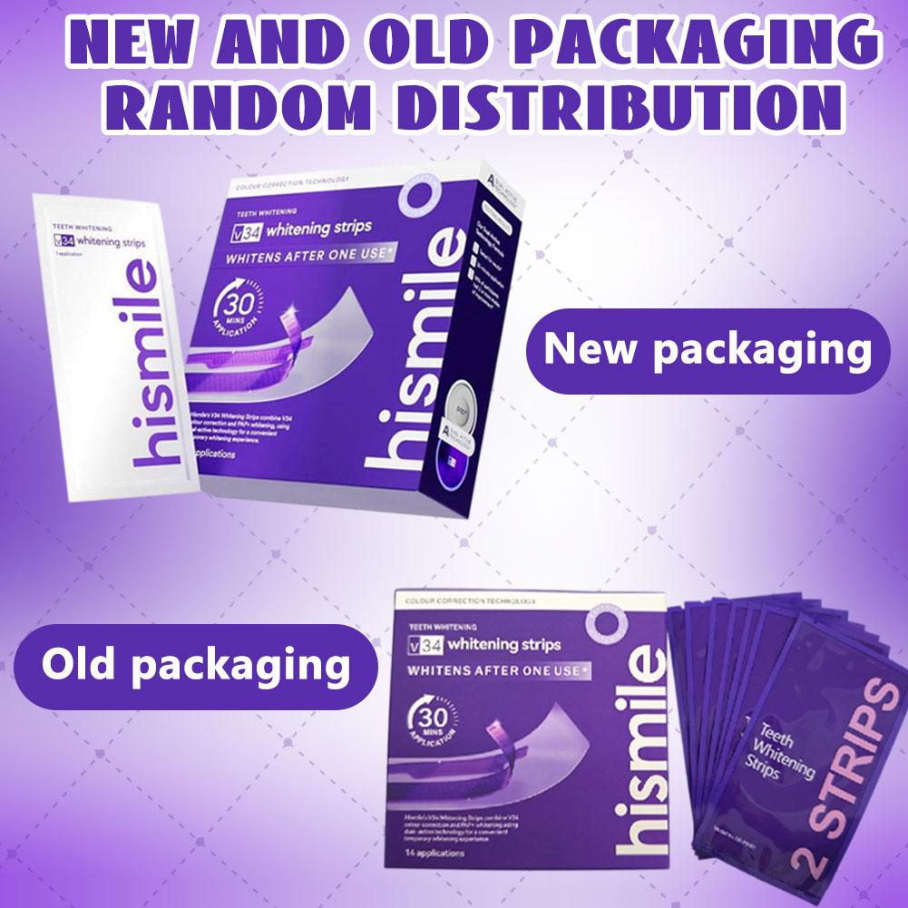 Teeth Whitening Strips - Tiras blanqueadoras de dientes moradas, eliminan