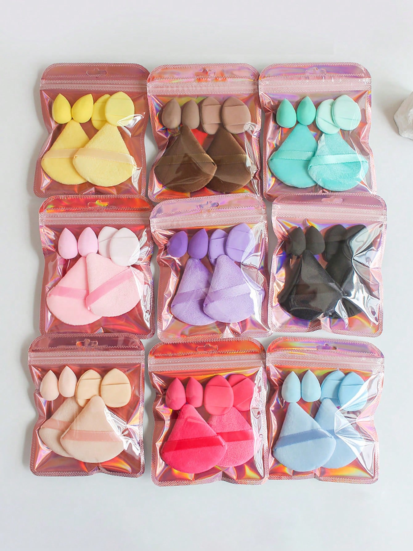 Beauty Makeup Egg - Juego de 6 esponjas triangulares para