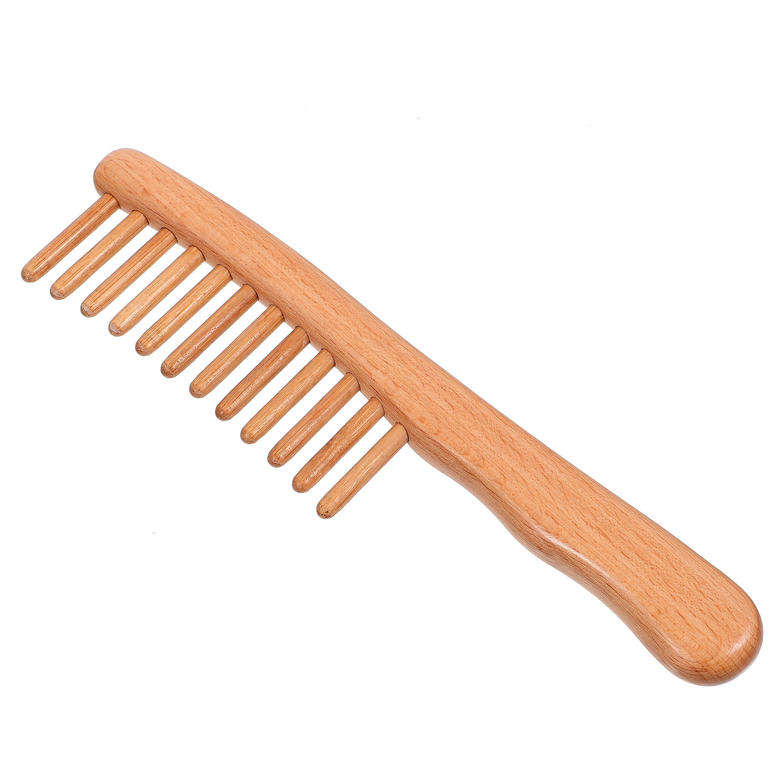 Hair Scalp Massager - 1 Peine de Madera Natural Pulida