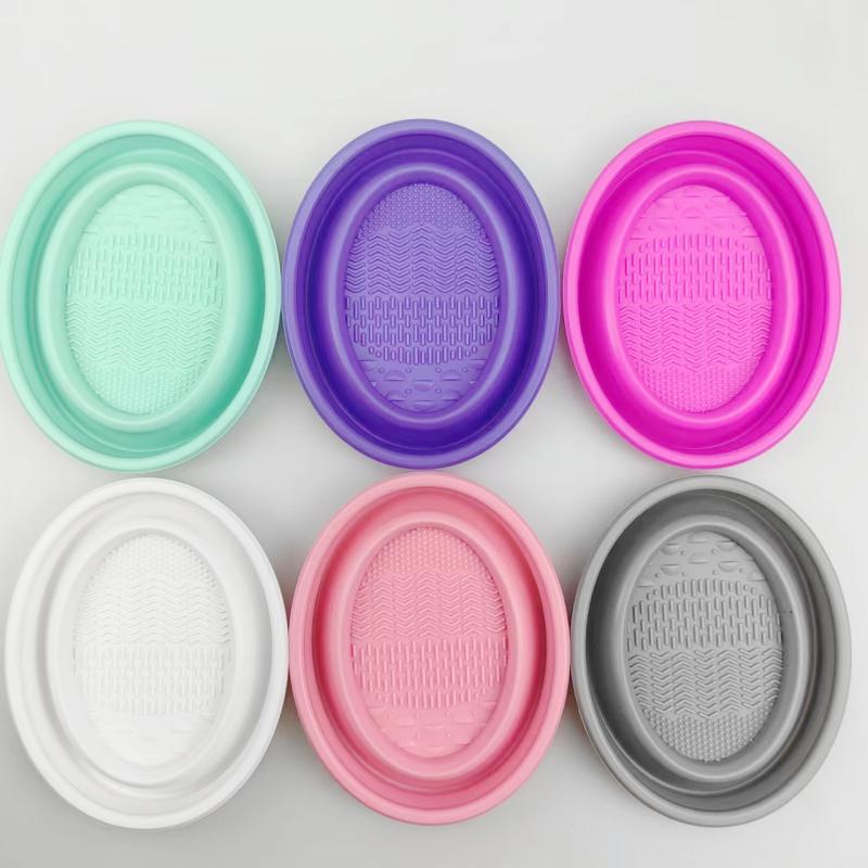 Blush Brush Kabuki - Cuenco de limpieza plegable para esponjas