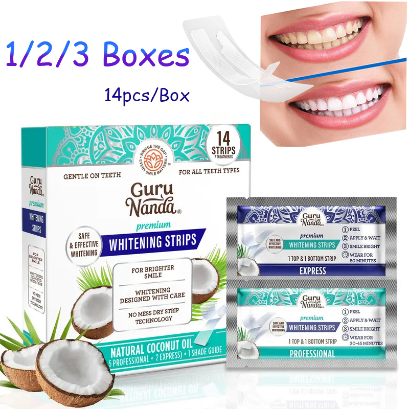 Teeth Whitening Strips - Tiras Blanqueadoras de Dientes con Aceite