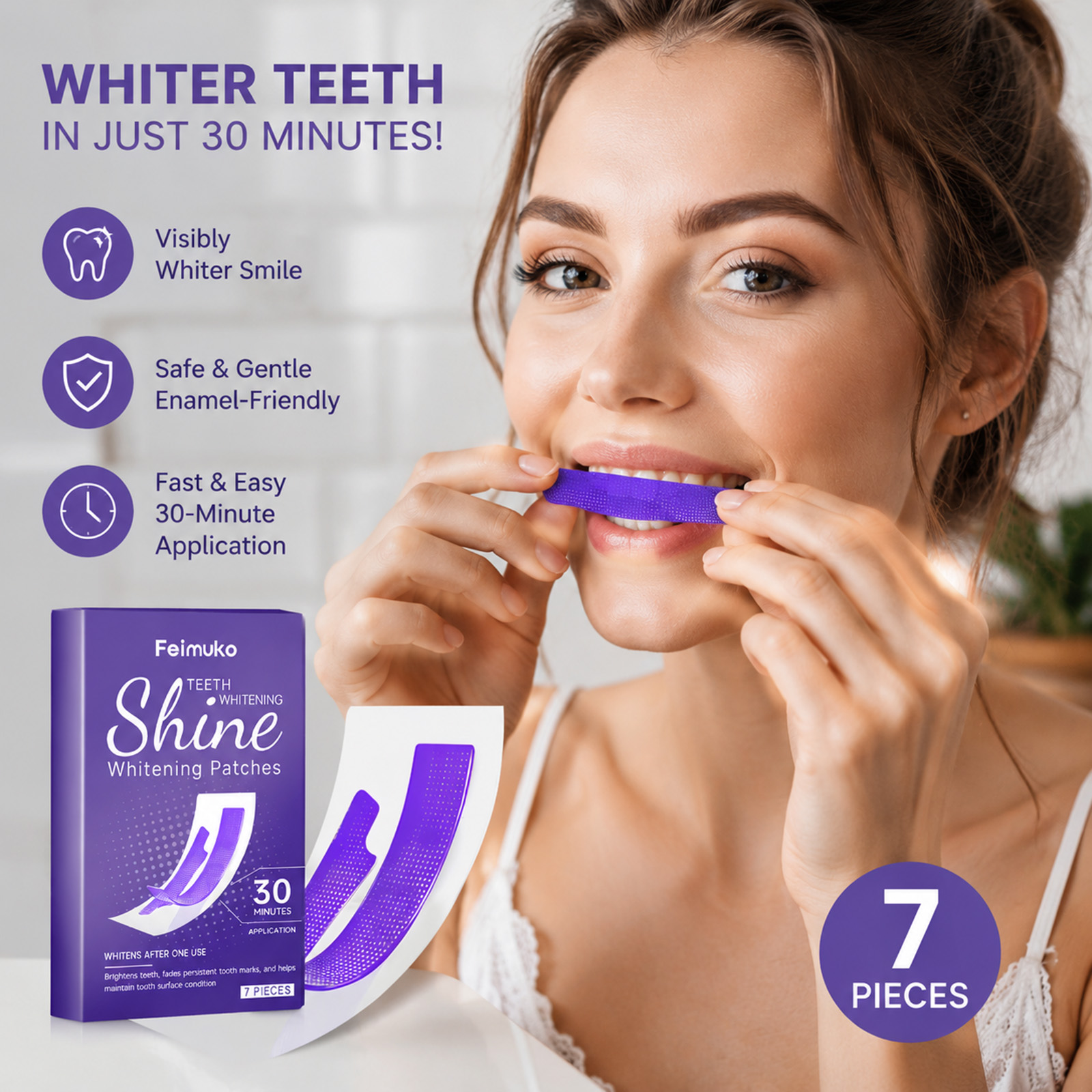 Teeth Whitening Strips - Tiras Blanqueadoras de Dientes de 30