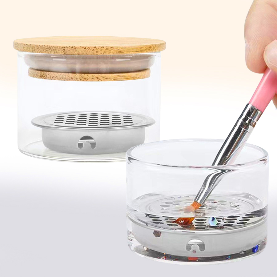 Blush Brush Kabuki - Vaso limpiador de pinceles para uñas