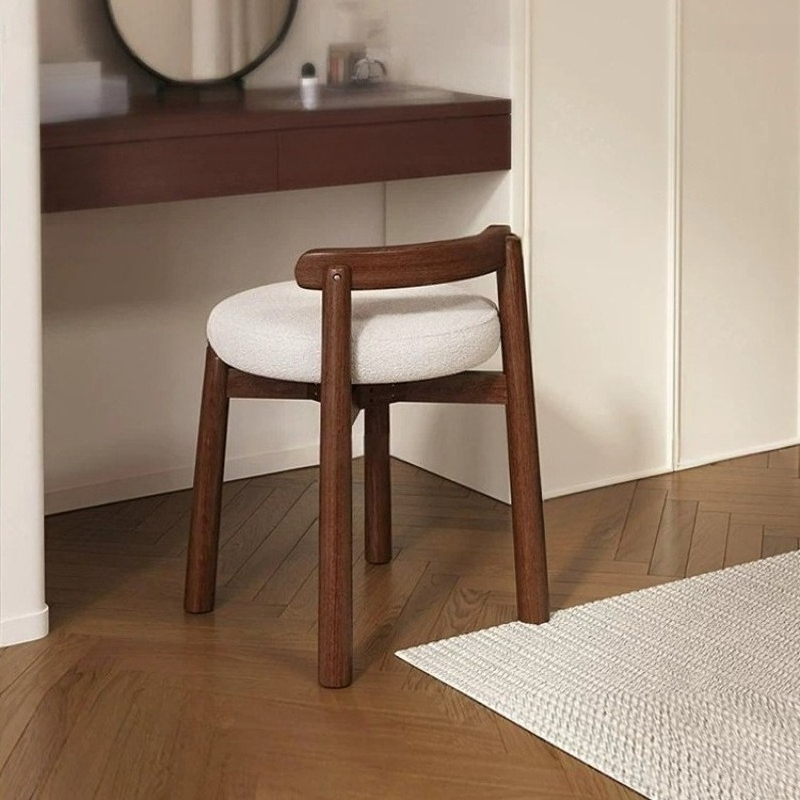 Beauty Makeup Kids - Taburete alto blanco moderno para tocador,