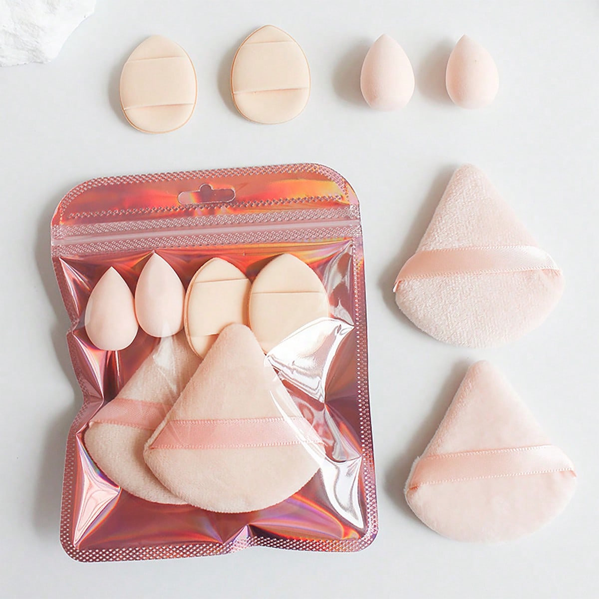 Juego de 6 esponjas triangular - Beauty Makeup Egg reseña y precio