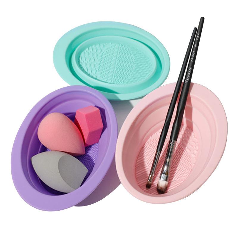 Cuenco de limpieza plegable pa - Blush Brush Kabuki reseña y precio