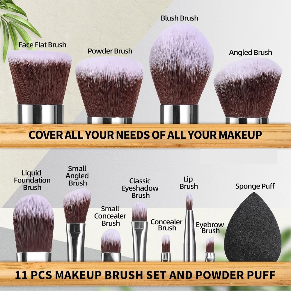 BS-MALL Juego de brochas de ma - Blush Brush Kabuki reseña y precio