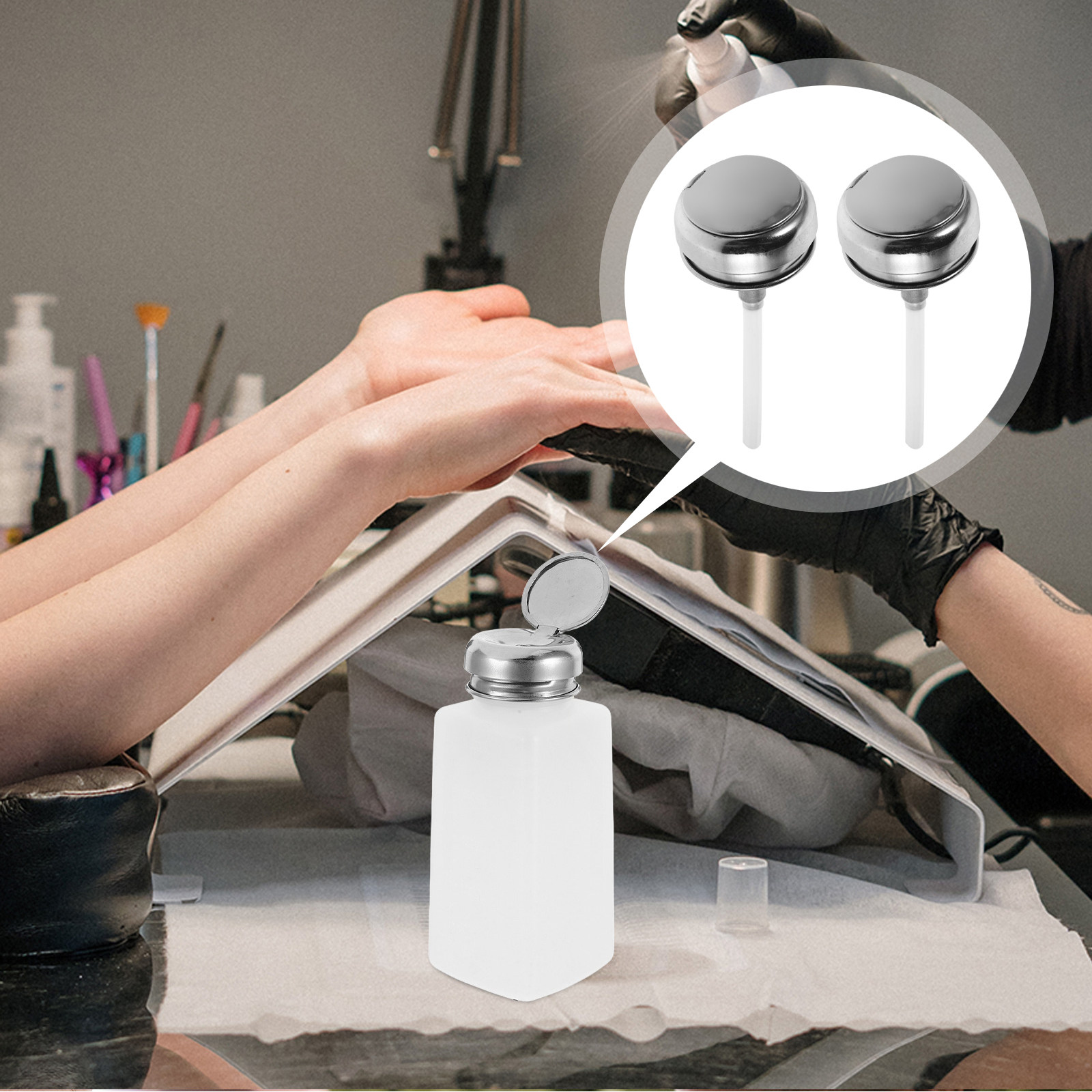 5 tapas dispensadoras de acero - Beauty For You Makeup reseña y precio