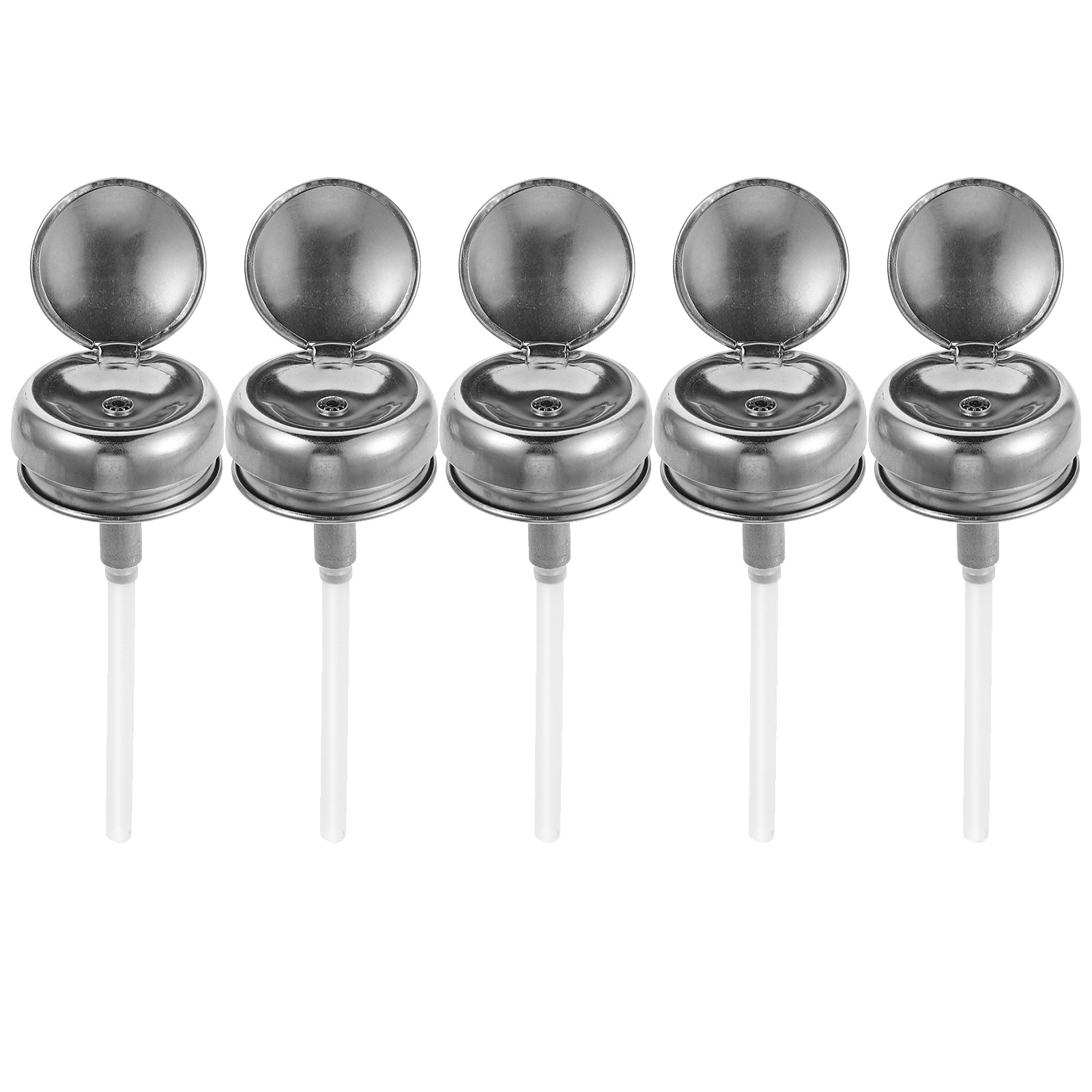 5 tapas dispensadoras de acero - Beauty For You Makeup reseña y precio