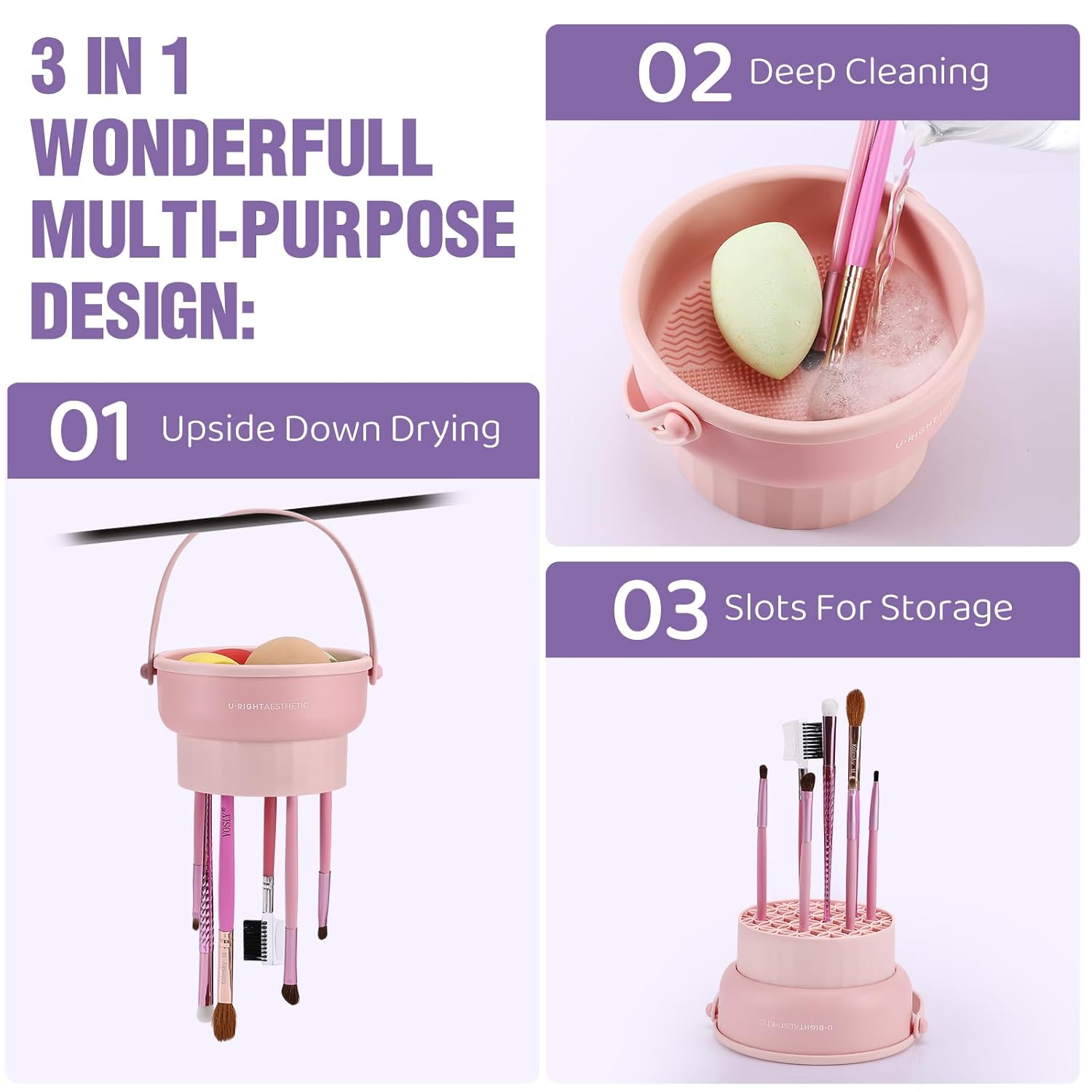 Tazón de limpieza para brochas - Beauty Makeup Egg reseña y precio